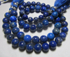 12 Inches Gorgeous - AAA High Quality Natural Deep Blue - Lapis Lazuli Smooth Polished Round Ball Beads size 7 - 9 mm approx